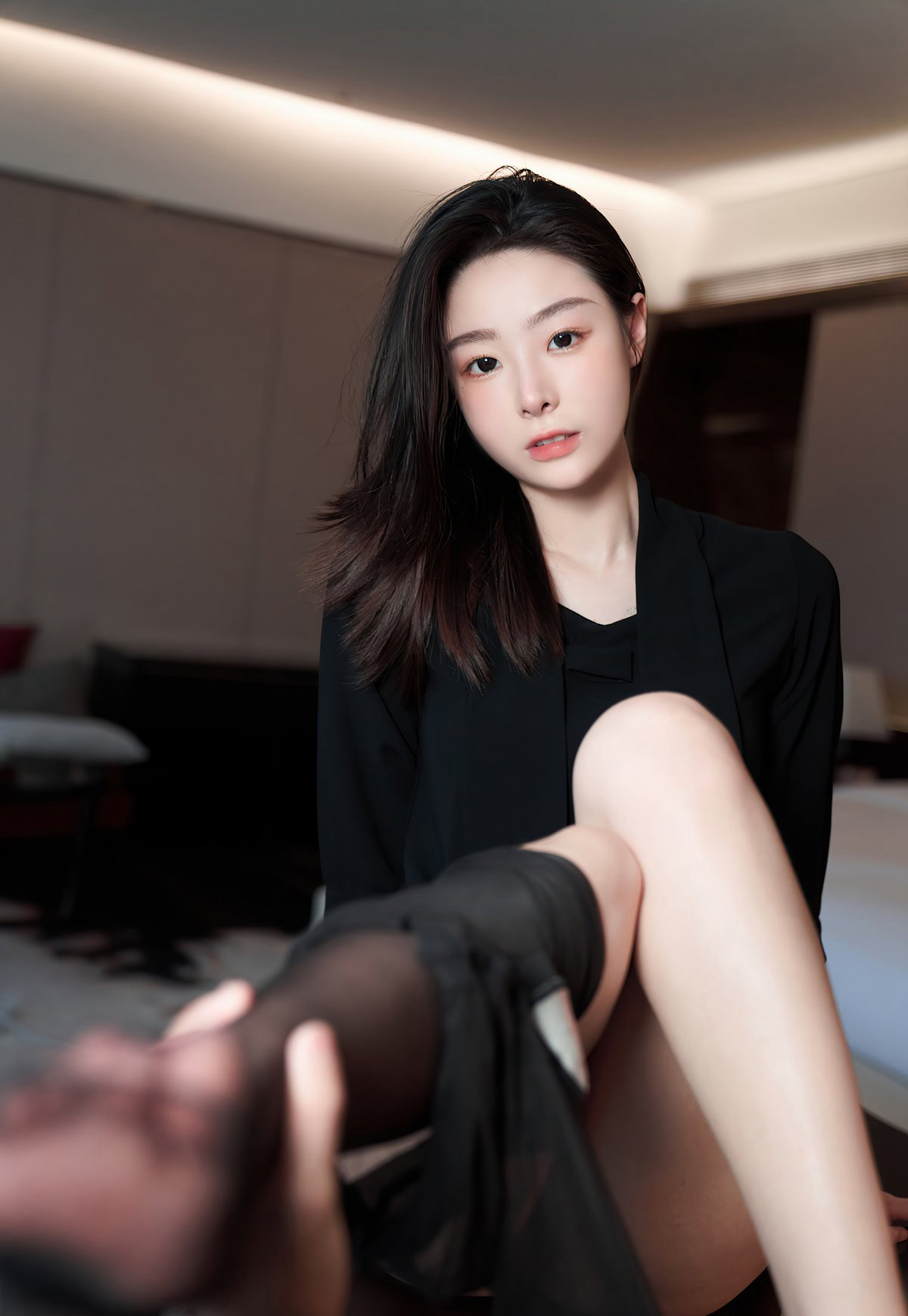 黑丝御姐办公室超短裙丝袜美腿性感制服诱惑办公室秘书脱丝袜高跟
