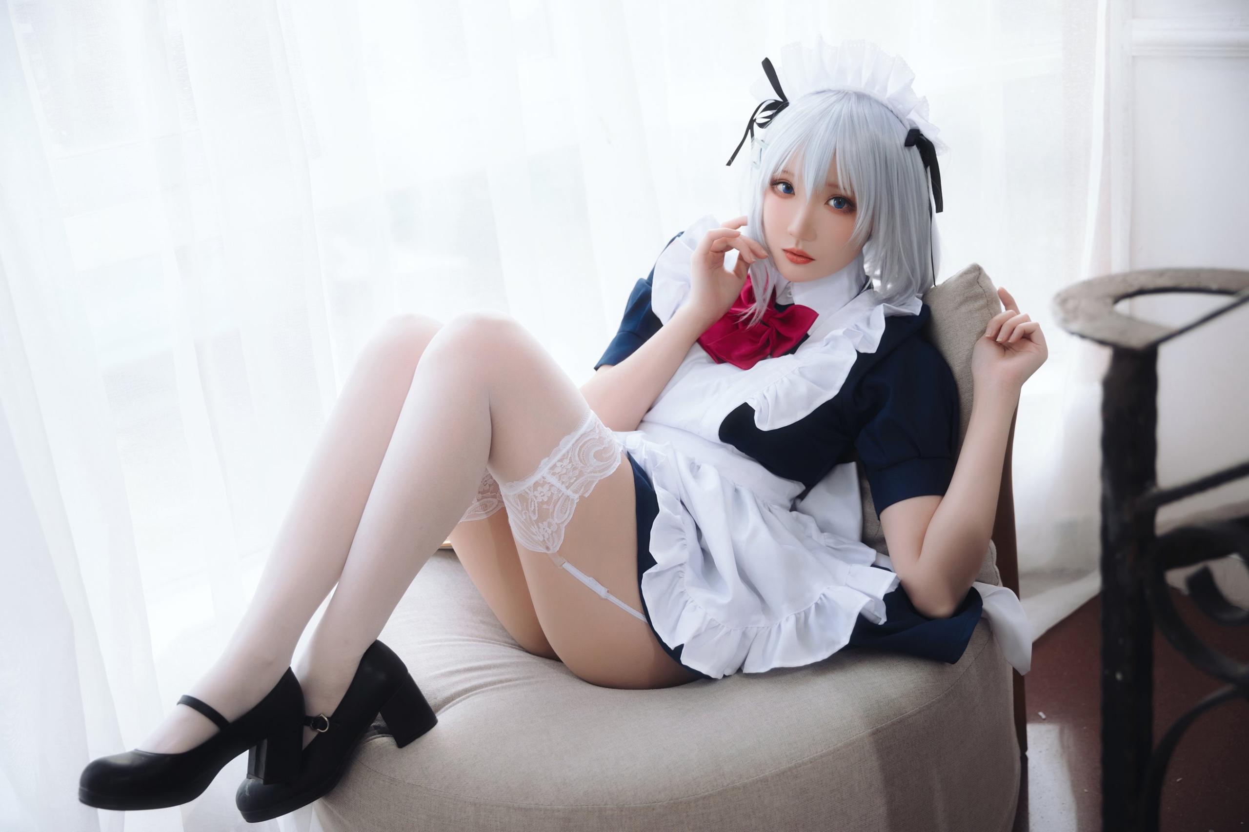 cos动漫美女JK白丝瓜希酱美女图片高清全身无遮挡白丝美女
