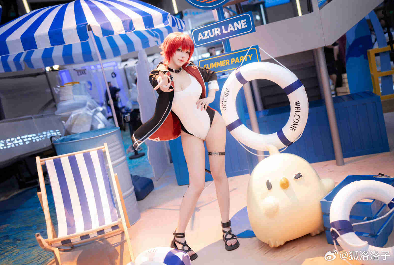 COSPLAY 指挥官，等下我会教你怎么冲浪的，保持期待吧～ 碧蓝航线 威悉-碧波粼粼的乐园@狐洛洛子 COSPLAY-第1张